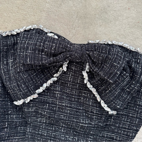 Lulu's Black and White Tweed Dress - Picture 2 of 4